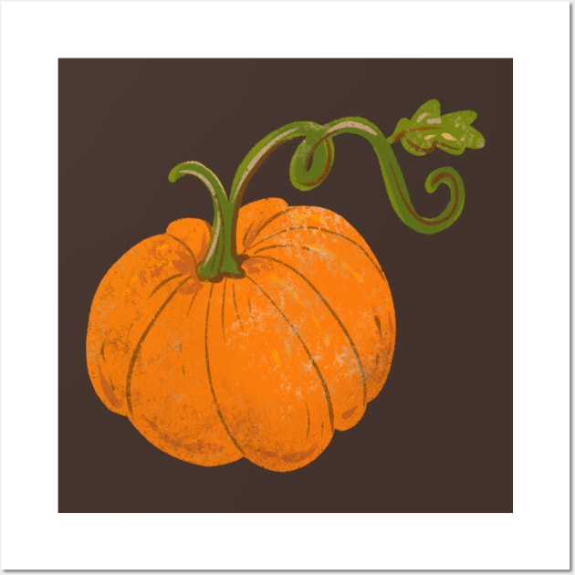 Little Orange Pumpkin Wall Art by Alexandra Franzese